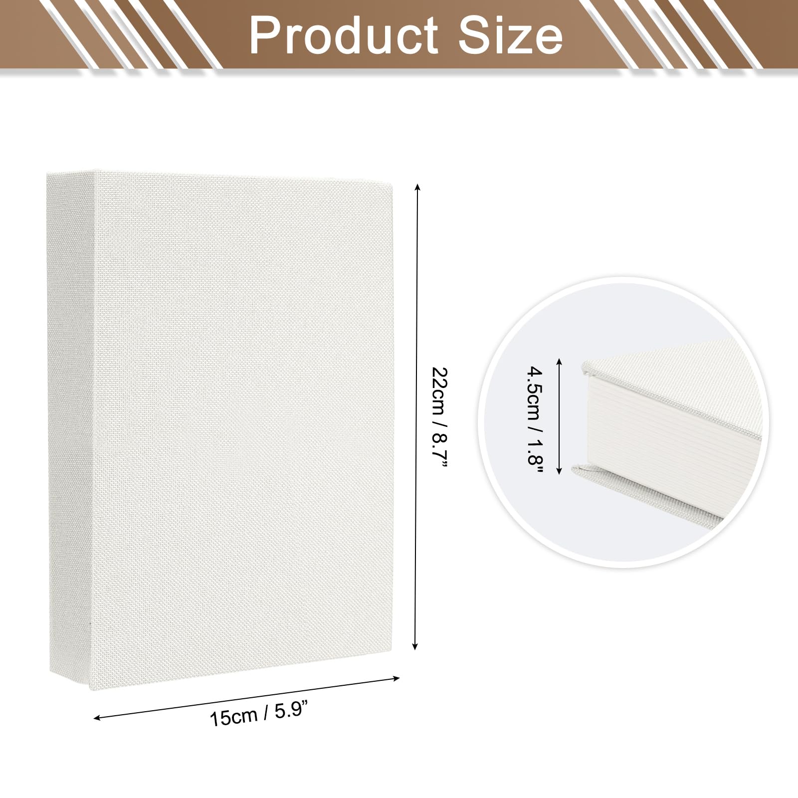 QUARKZMAN Libri Decorativi, 22 x 15 cm Libri Finti in Lino Per Decorazione Finti Libri Decorativi Per Estetica Moderna Casa Ufficio Tavolino Mensola Scrivania Display, Grigio Bianco