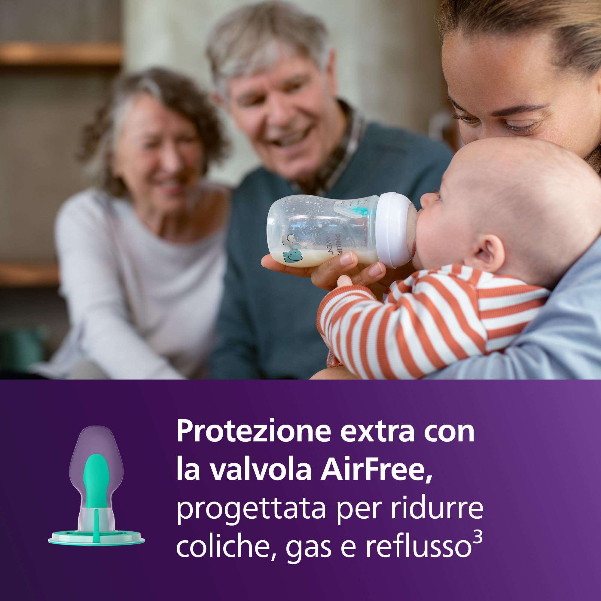 Philips Avent Scaldabiberon Set regalo – Scaldabiberon veloce e biberon Natural Response, controllo temperatura smart, riscaldamento uniforme, spegnimento automatico, SCF358/10