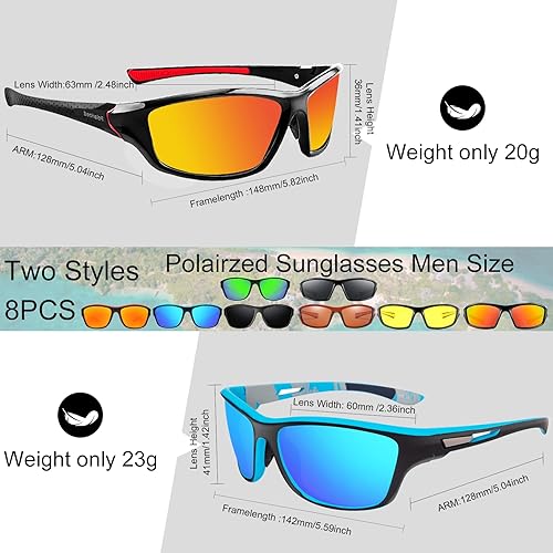 Miniatura 2 de Gafas de sol deportivas polarizadas para hombre, gafas de sol de pesca, estilo mixto, protección UV, gafas de sol deportivas