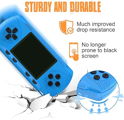 Miniatura 4 de Consola de juegos portátil retro, 258 videojuegos retro, reproductor de juegos portátil con batería recargable de tamaño de bolsillo, pantalla LCD