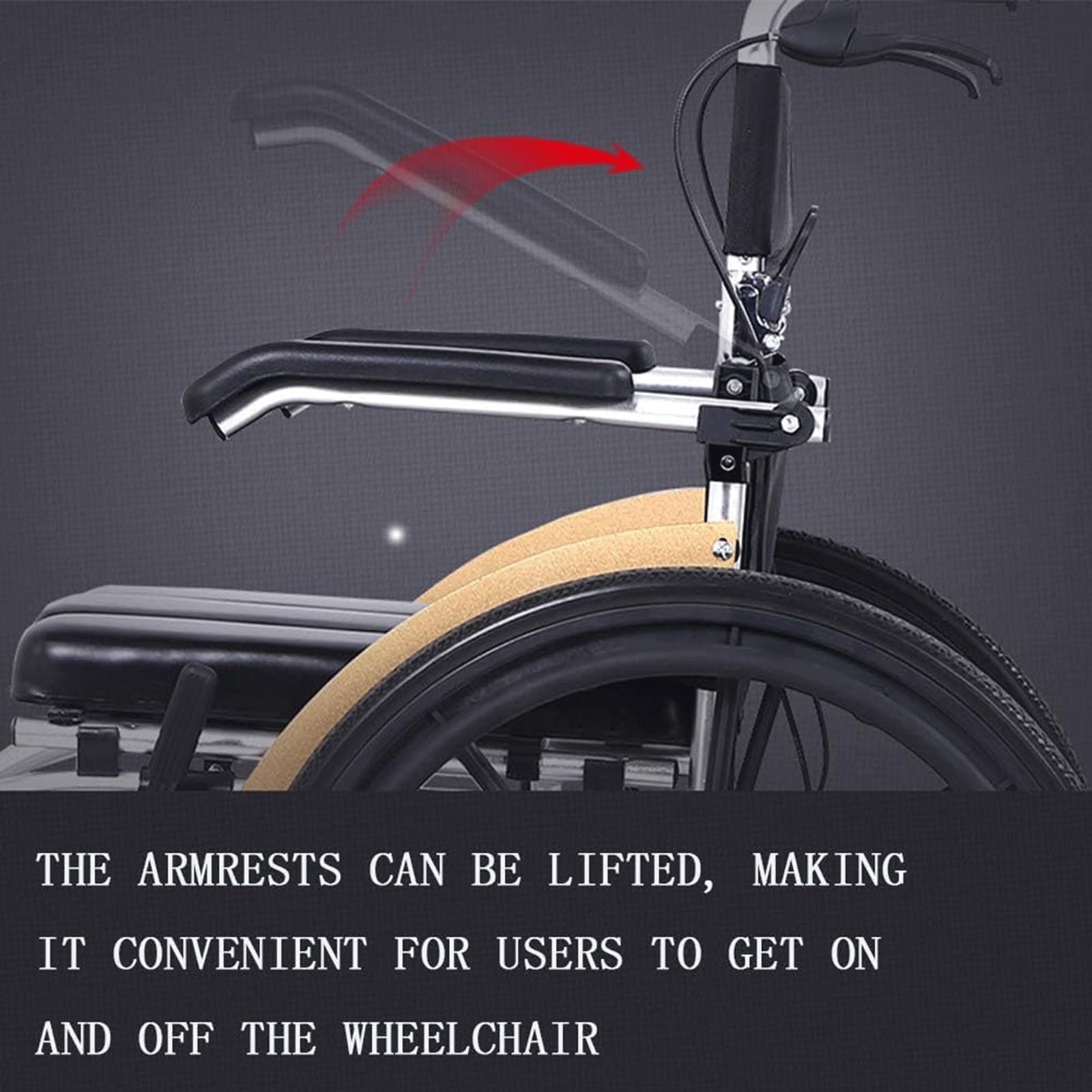Silla de Ruedas Manual Ligera Silla de Ruedas Plegable de Transporte para Adultos Scooters de Movilidad Silla de Ruedas/a