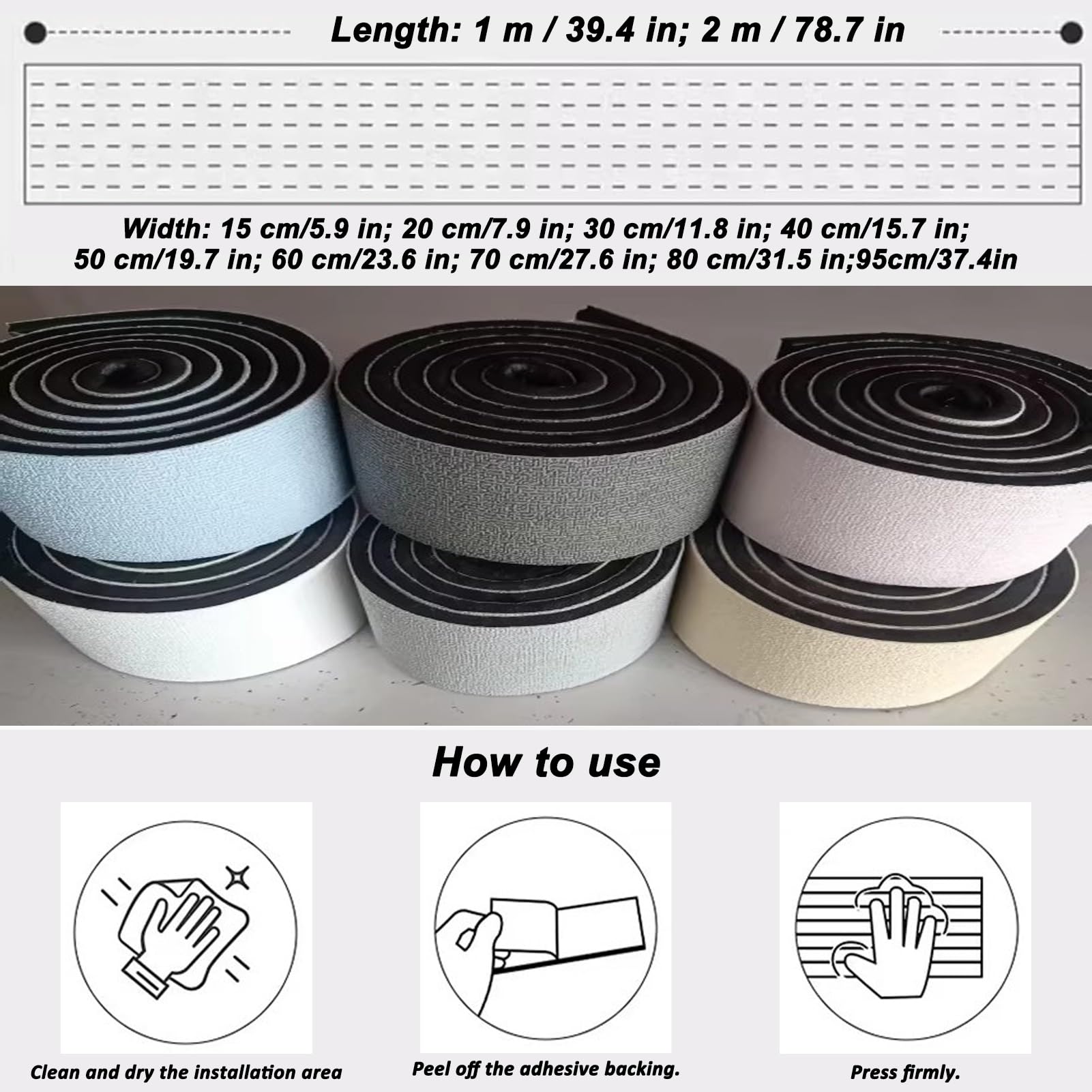 Protector Pared Garaje para Parking, Protector Columnas Garaje Autoadhesivos de Esponja, Protección contra Arañazos/Impactos para Puertas Coche Borde Parachoques Esquinas(Light Gray,2 mx95 cm)