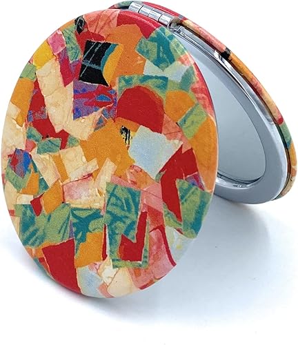 Miniatura 2 de Bonito espejo compacto de mano para niñas, espejo plegable para monederos, pequeño espejo de maquillaje, tamaño de bolsillo, espejo cosmético