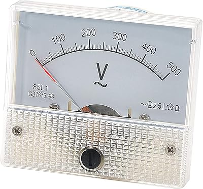 Heyiarbeit AC 0-500V Analog Panel Voltage Gauge 85L1 Volt Meter for Voltage Measurement Devices 1Pcs
