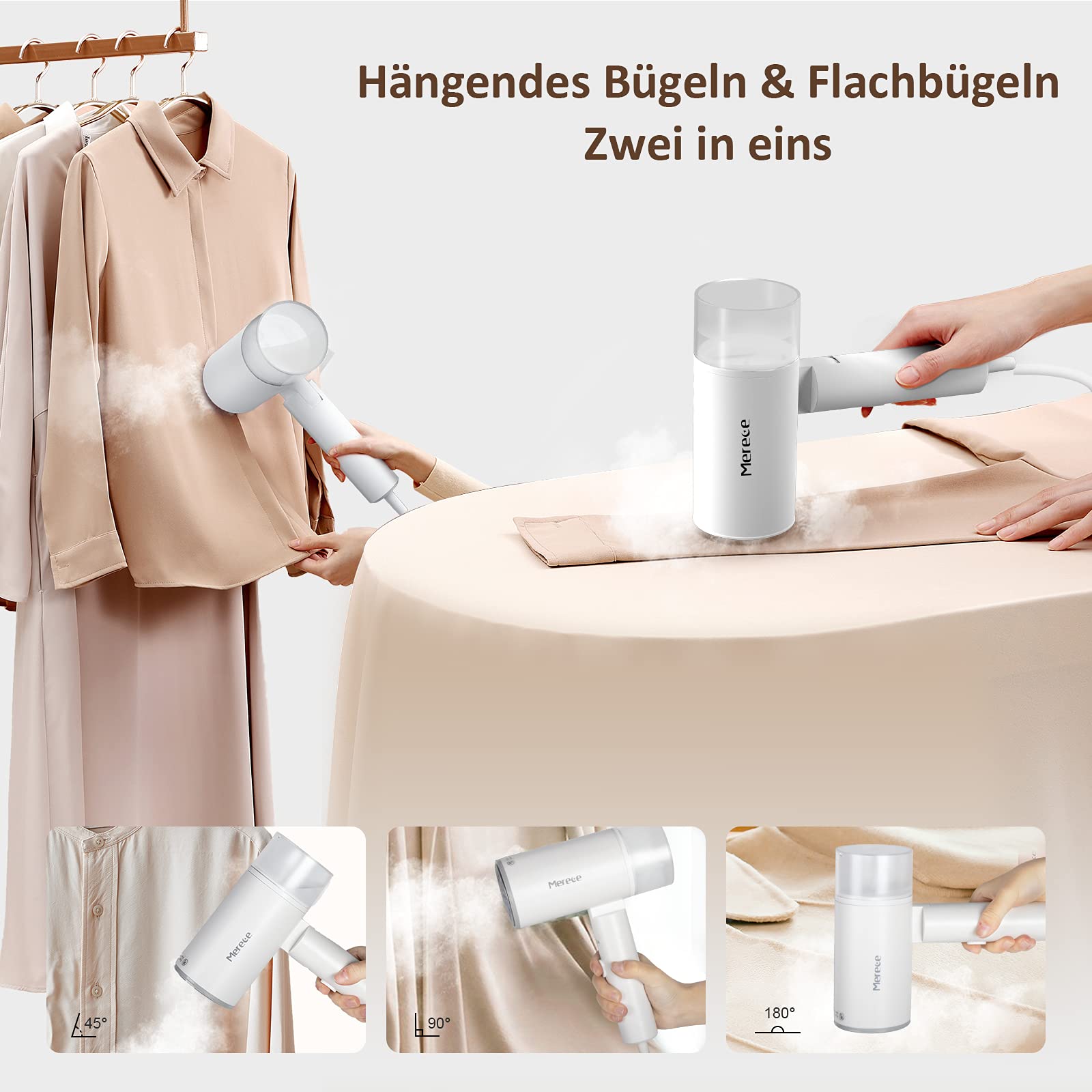 Raelunyi Dampfglätter 1300W - Tragbarer Kleidung Dampfer Für Zuhause & Reisen