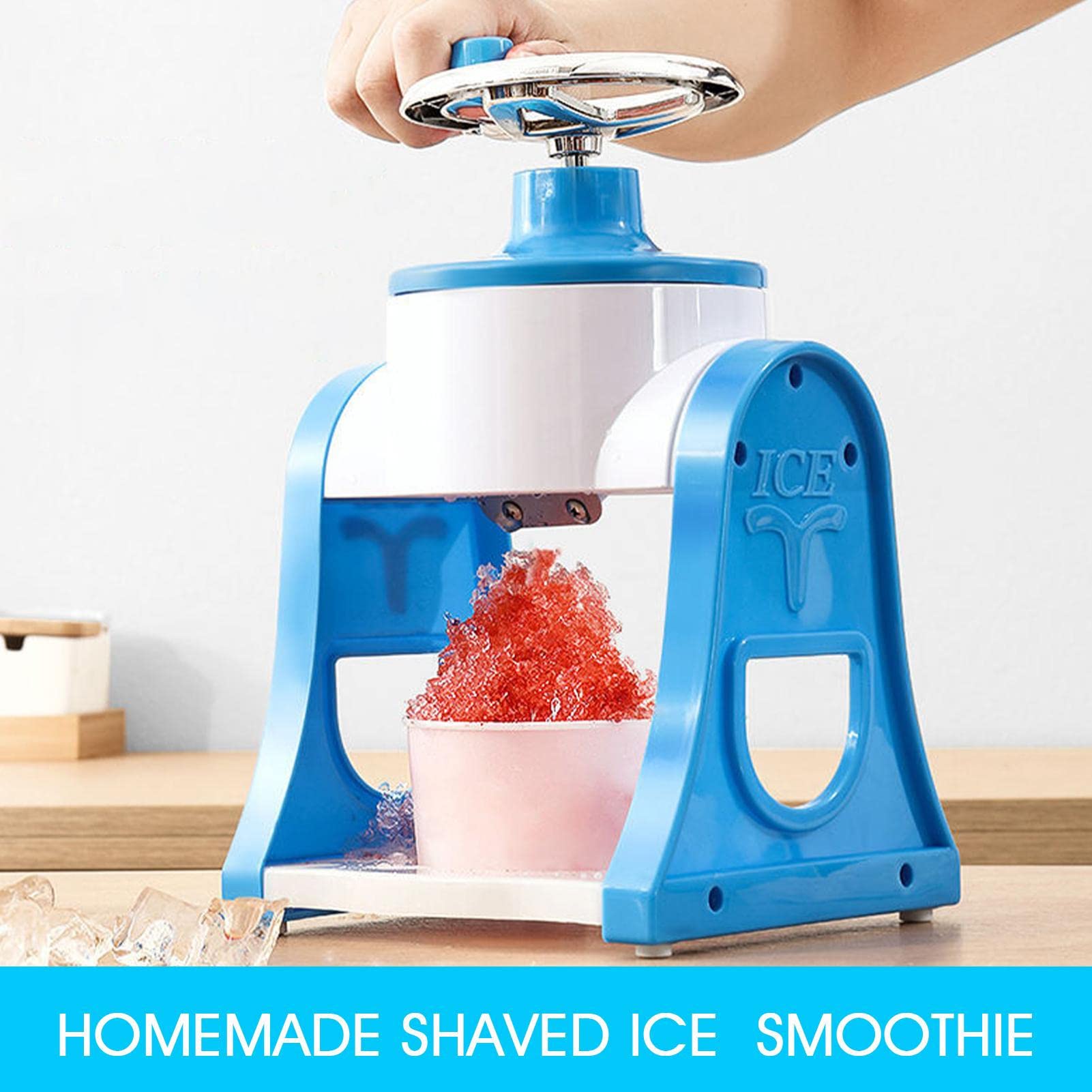 trituradora Hielo | Máquina Afeitar trituradora Hielo con manivela para Hacer Bebidas,Helado, Snowcone, Kakigori, Bingsu, Coctelería, Slushie Maker para el hogar para niños