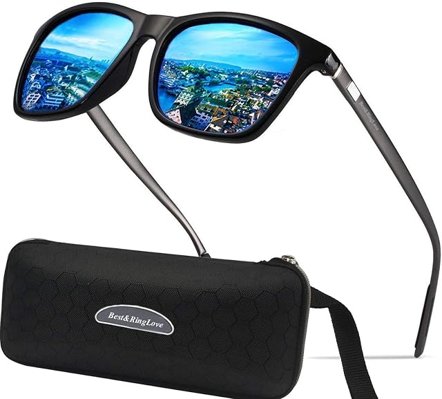 Polarized Sunglasses for Men Women Retro Ultralight Unbreakable Frame Driving Fishing Outdoor Sun Glasses UV Protection