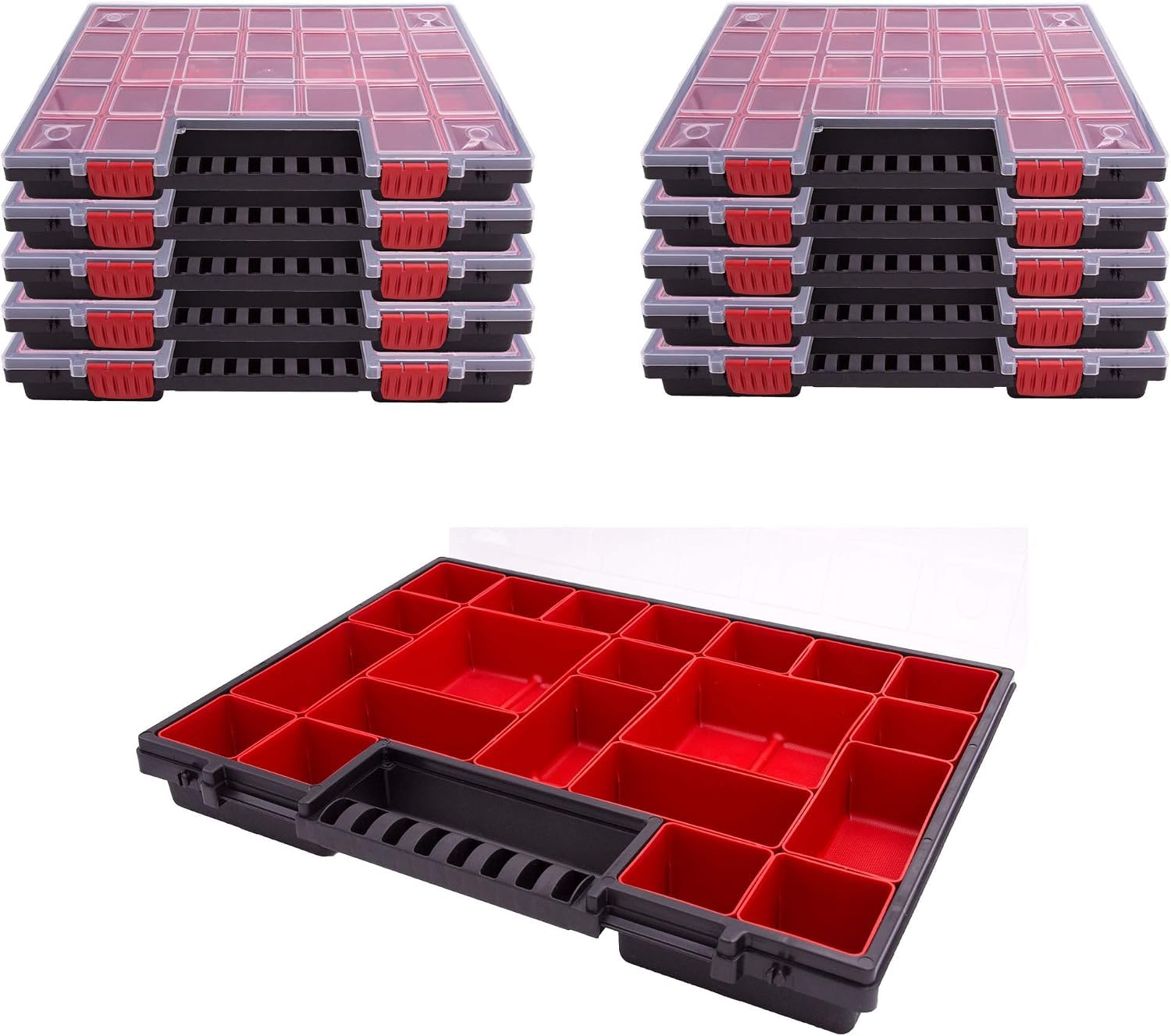 10er Set Sortimentskasten 39,9 × 30,3 × 5 cm