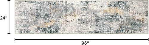 Miniatura 2 de Alfombras lavables para pasillo de 2 x 8 pulgadas con parte trasera de goma, antideslizantes, modernas, abstractas, antideslizantes, suaves,