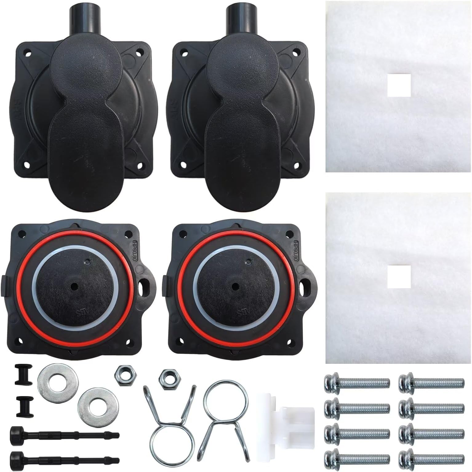 New for HP60/80 Air Pump Rebuild Complete Kit for Hiblow for HP 80, for HP 60 Aerators, for HP-80-0110, with White Switch