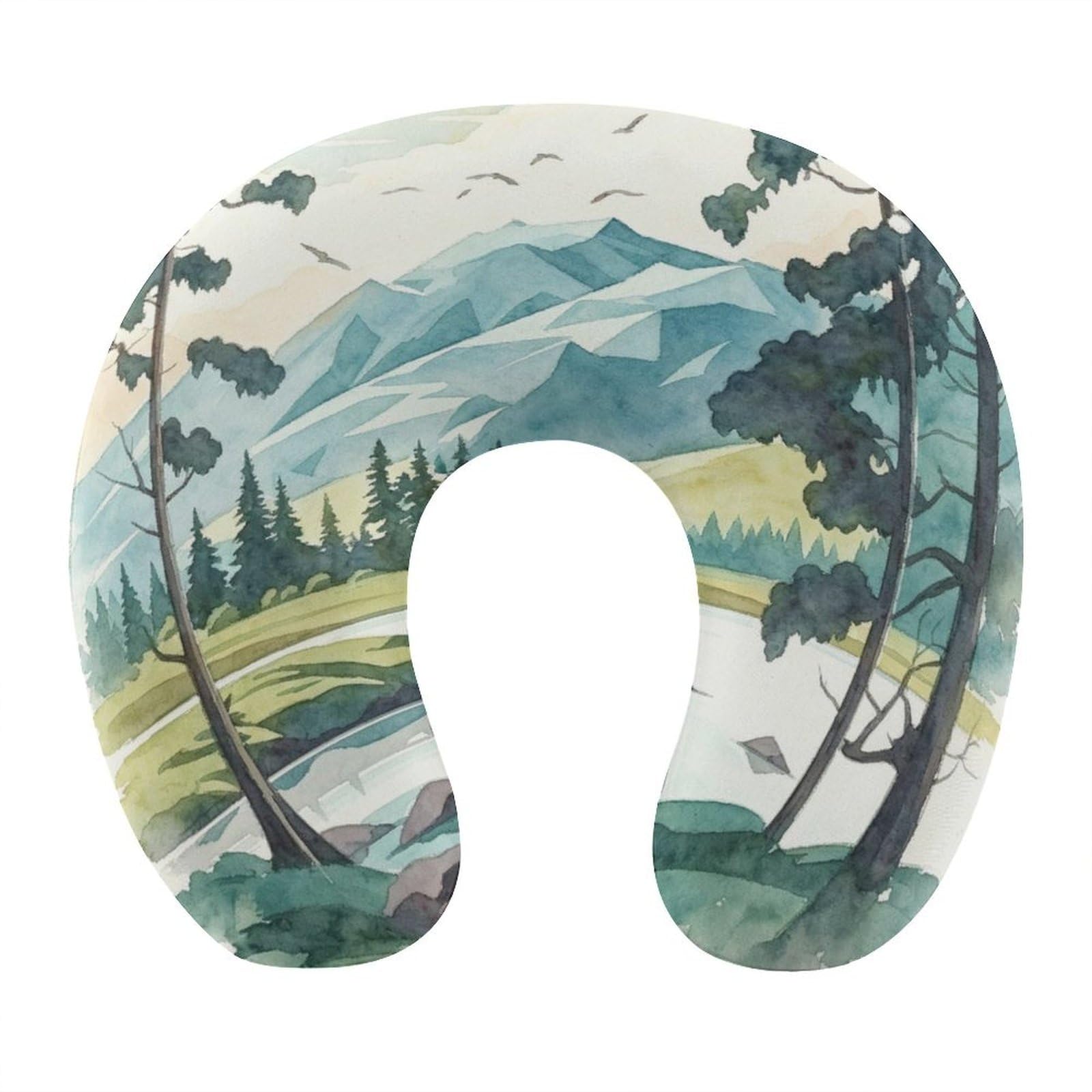 Btcowzrv Style Mesmerizing Mountain U Shaped Neck Pillow Travel Pillows