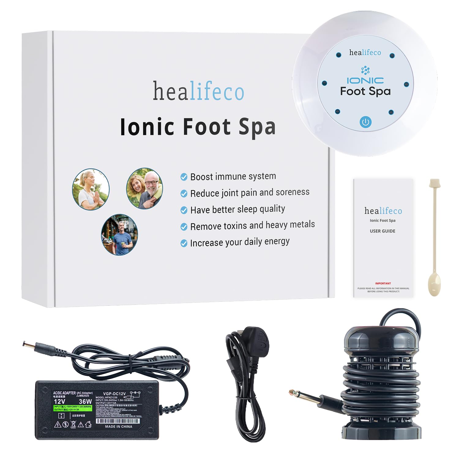 Ionic Foot Spa by Healifeco Detox Your Body from Toxins, Heavy Metals & Free Radicals Activates 2,000 Foot Detox Nodes Easy 30-Min Home Detox 90,000+ Happy Users Trust It