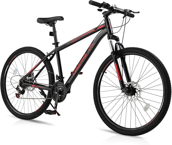Ktaxon Mountain Bike 24/26/27.5 Inch Men & Women Mountain Bike with 21-Speed Adult Bikes, Double Disc Brake, Suspension
