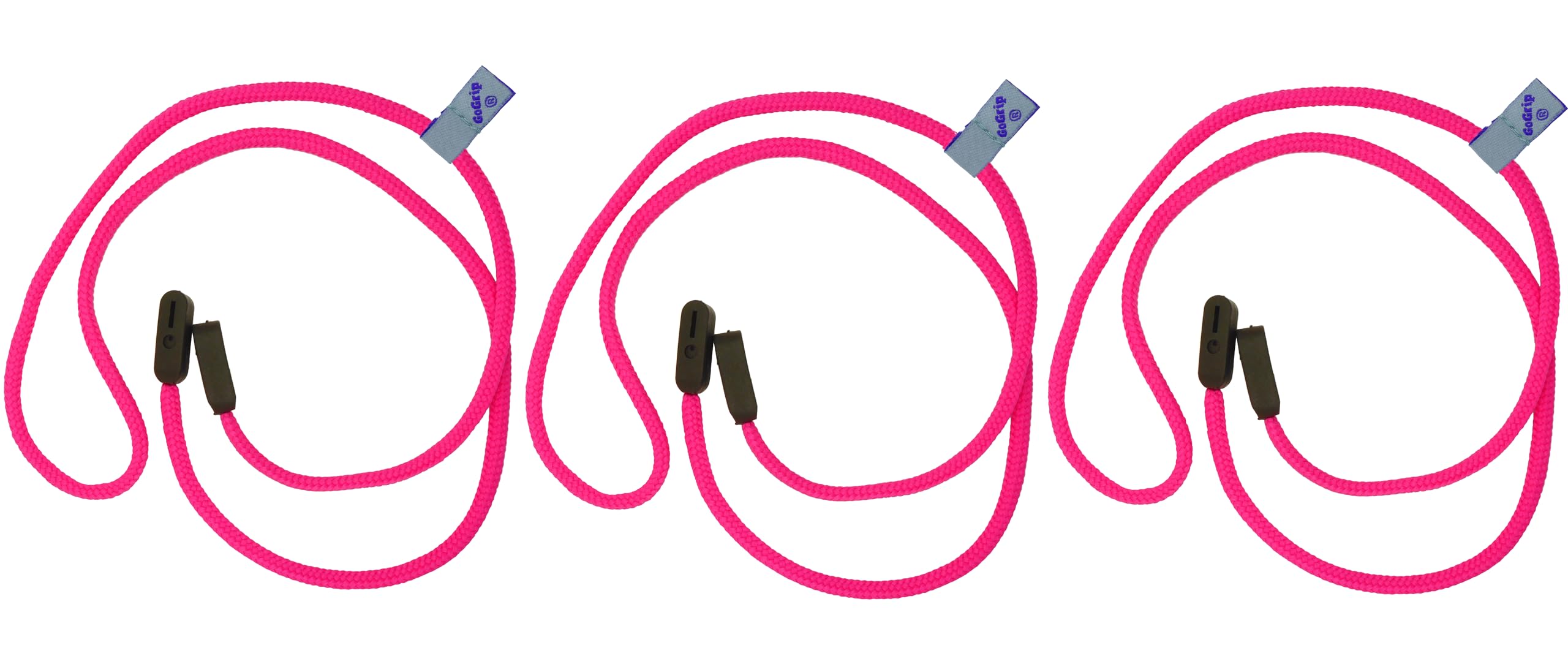 GoGrip Original - VALUE BUNDLE - Secure Glasses Cord - Spectacle and Spec Lanyard Bundle (Pink x 3)