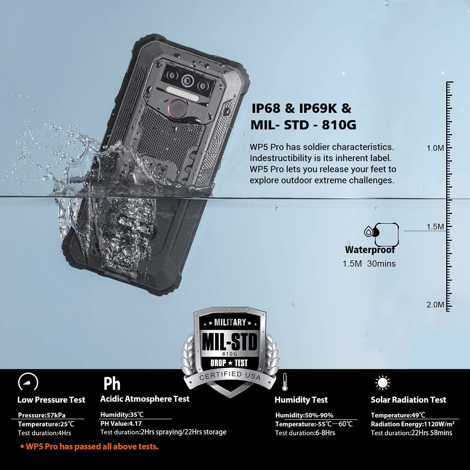 OUKITEL WP5 Pro Rugged Smartphone, 8000mAh Battery, 5.5
