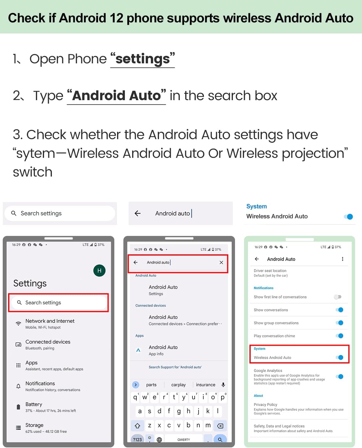 Checking Android version on car head unit