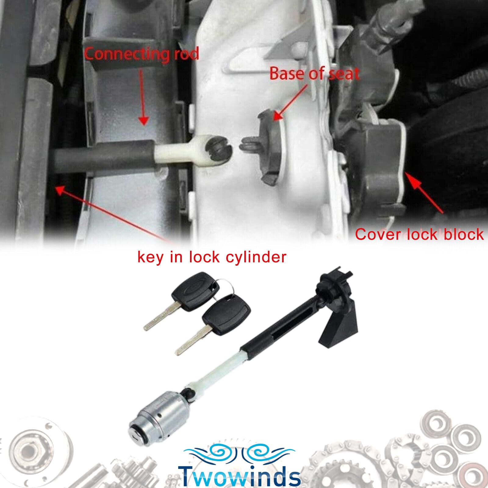 Twowinds Cilindro Serratura Cofano 1355231 Compatibile con Ford Focus 2