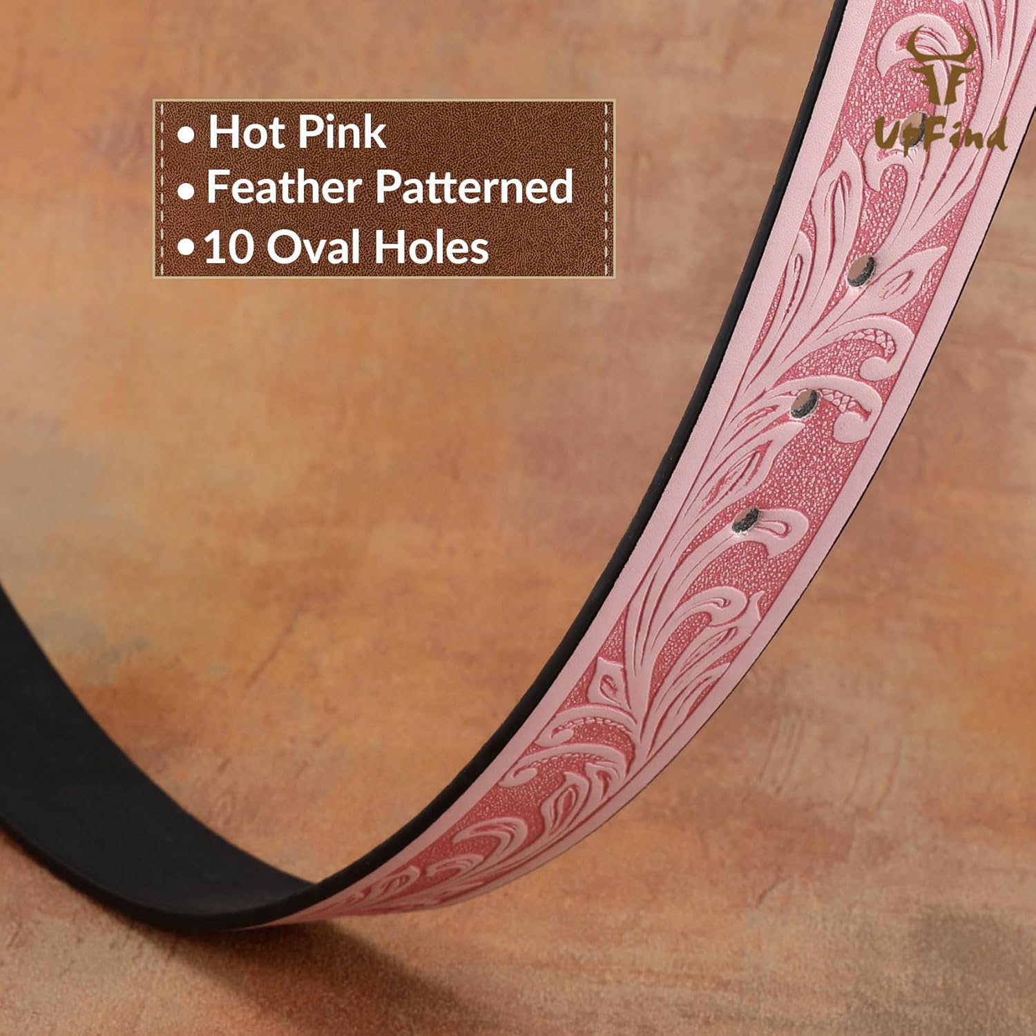 Men Women Western Belt Strap for Jeans Dress Cowboy Leather Belt Strap without Buckle - Image 2