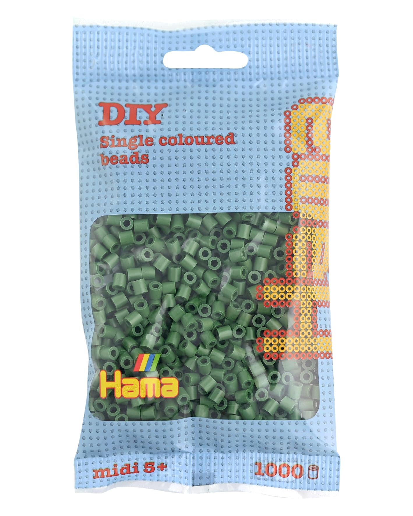 Hama Beads Bag | Approx. 1000 Midi Fuse Beads | Mosaic Decoration Arts & Craft for Creative Children Ages 5+ | Forrest Green โ image 1