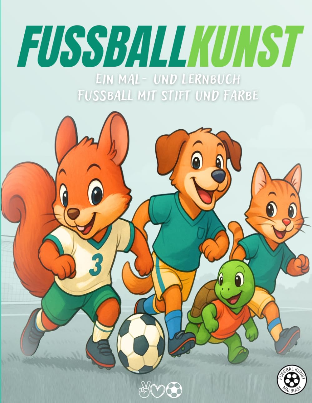 Fußball Malbuch Kinder ab 4 Jahre: Tiere spielen Fußball zum ausmalen - Kreatives Ausmalbuch (LernMalKunst)