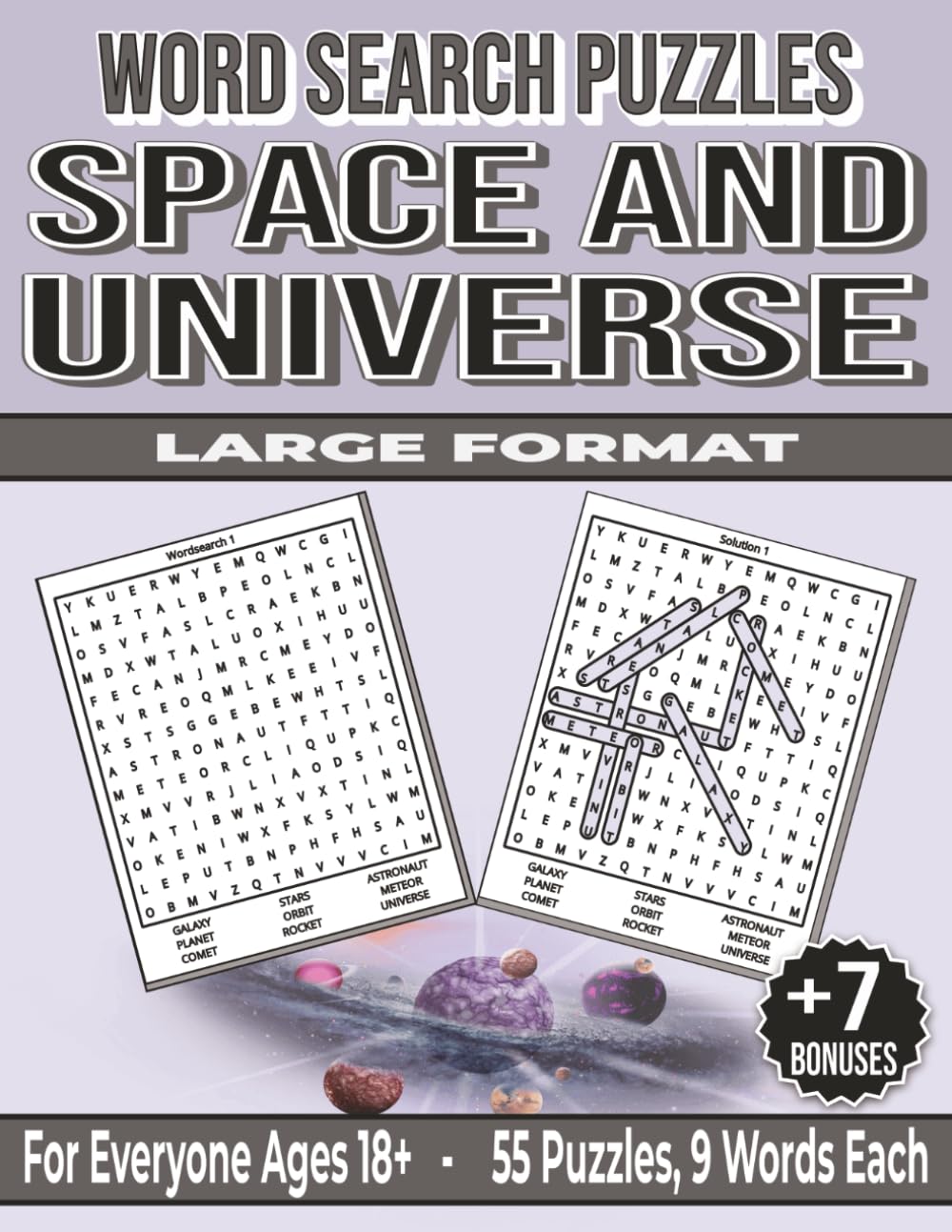 Space and Universe - Word Search Puzzles: Screen-Free! Fun & Relaxing Puzzle Activity Everyone Ages 18+ (Word Search for Everyone Ages 18+)