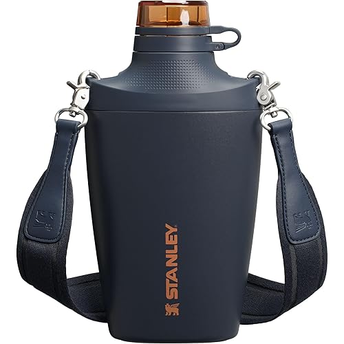 Stanley Cross Bottle | 23 oz Travel Bottle with Jacquard Strap | Leakproof Tritan Lid with Removable Straw | Insulated Stainless Steel Canteen | BPA-Free | Twilight VRT