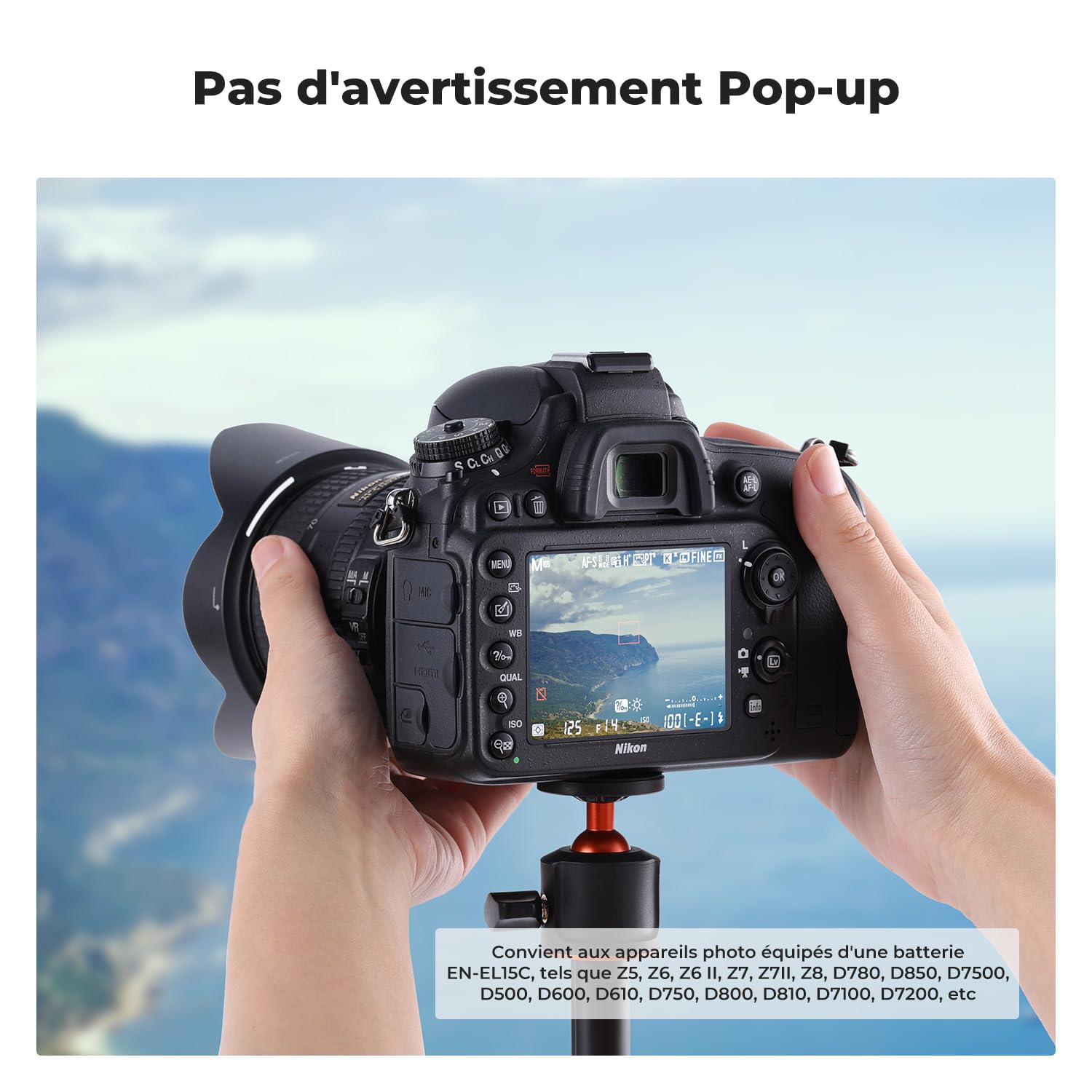 K&F CONCEPT EN-EL15C Batterie 2600mAh USB C 2.5H Chrage Rapide Batterie EN-EL15 Compatible avec Nikon Z8, Z7, Z6, Z7ii, Z6ii, Z6iii, Zf, Z5, D850, D810, D810A, D780, D750, D610, D500, D7500, D7200