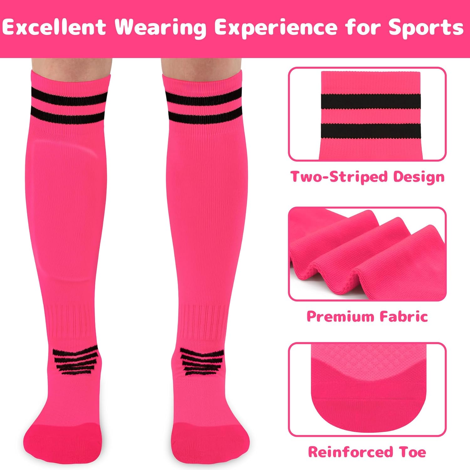 Olreco Kids Soccer Socks Youth Baseball Socks Men Women Softball Sock for Girls Boys Football Sock Men Team Sports Accessory - Image 5