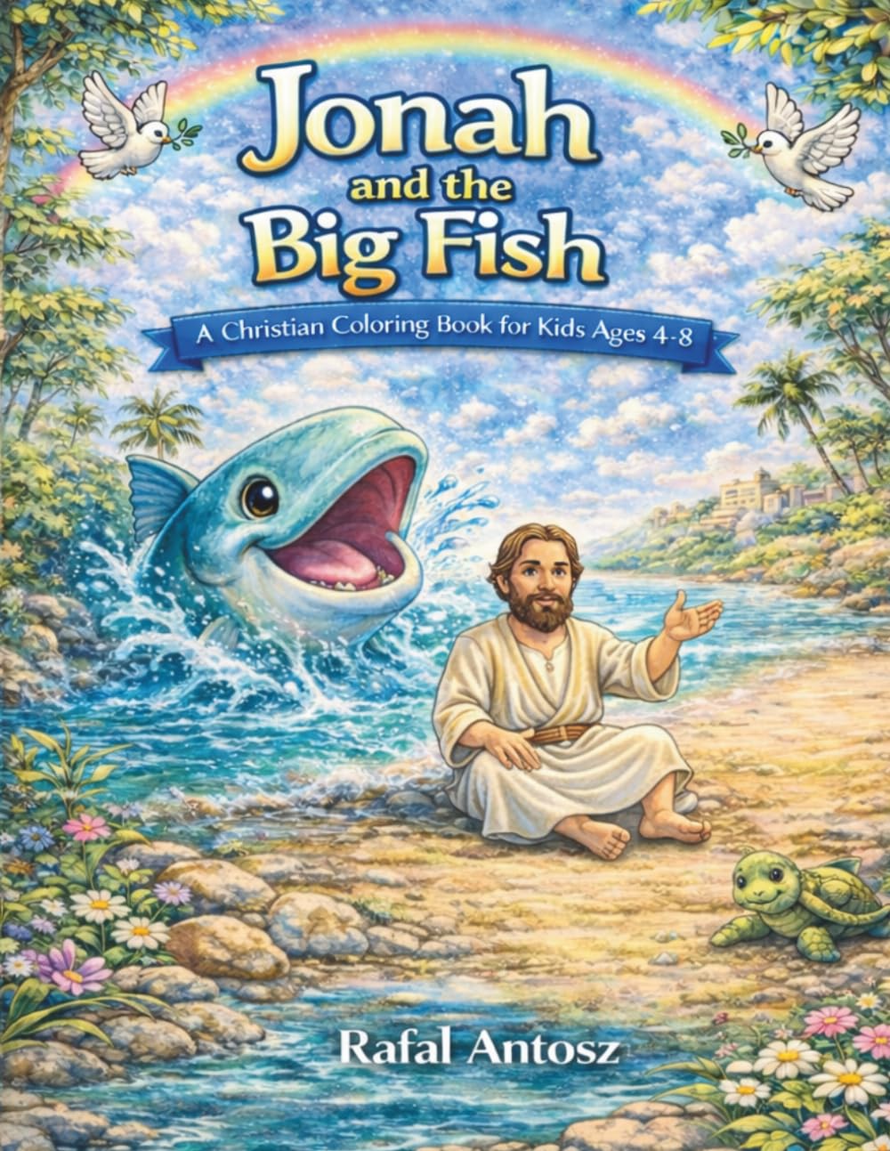 Jonah and the Big Fish: A Christian Coloring Book for Kids Ages 4–8 (Bible Coloring Stories for Kids)