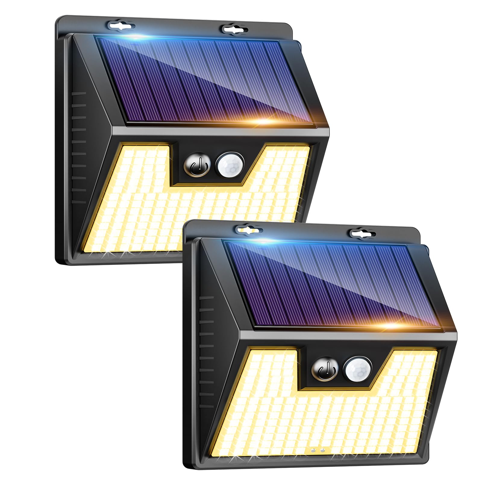 kolpop Luz Solar Exterior potente Blanco frío, [6 Paquete/3 Modos] focos led exterior solares 140 LED, Luz solar exterior con sensor de movimiento Impermeable IP65 foco solar para terraza — view 15