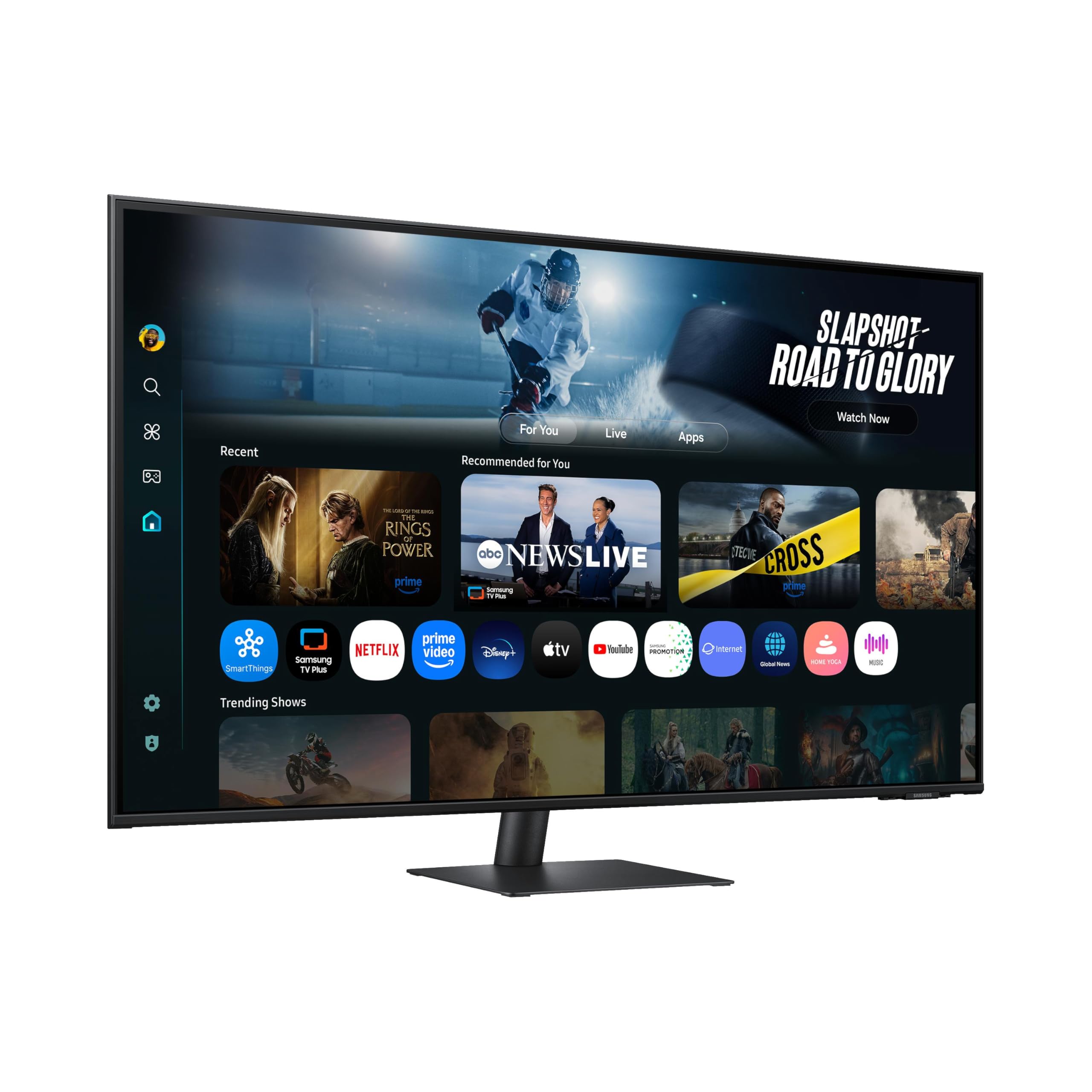 Samsung Smart Monitor M70F 32'', 60Hz, Dalle VA, 4K (3840x2160), 4ms, 3000:1, Inclinable, HDMI (2.0), Display Port (1.4), USB-C avec Charge de 65W, Couleur : Noir, LS32FM702UUXEN