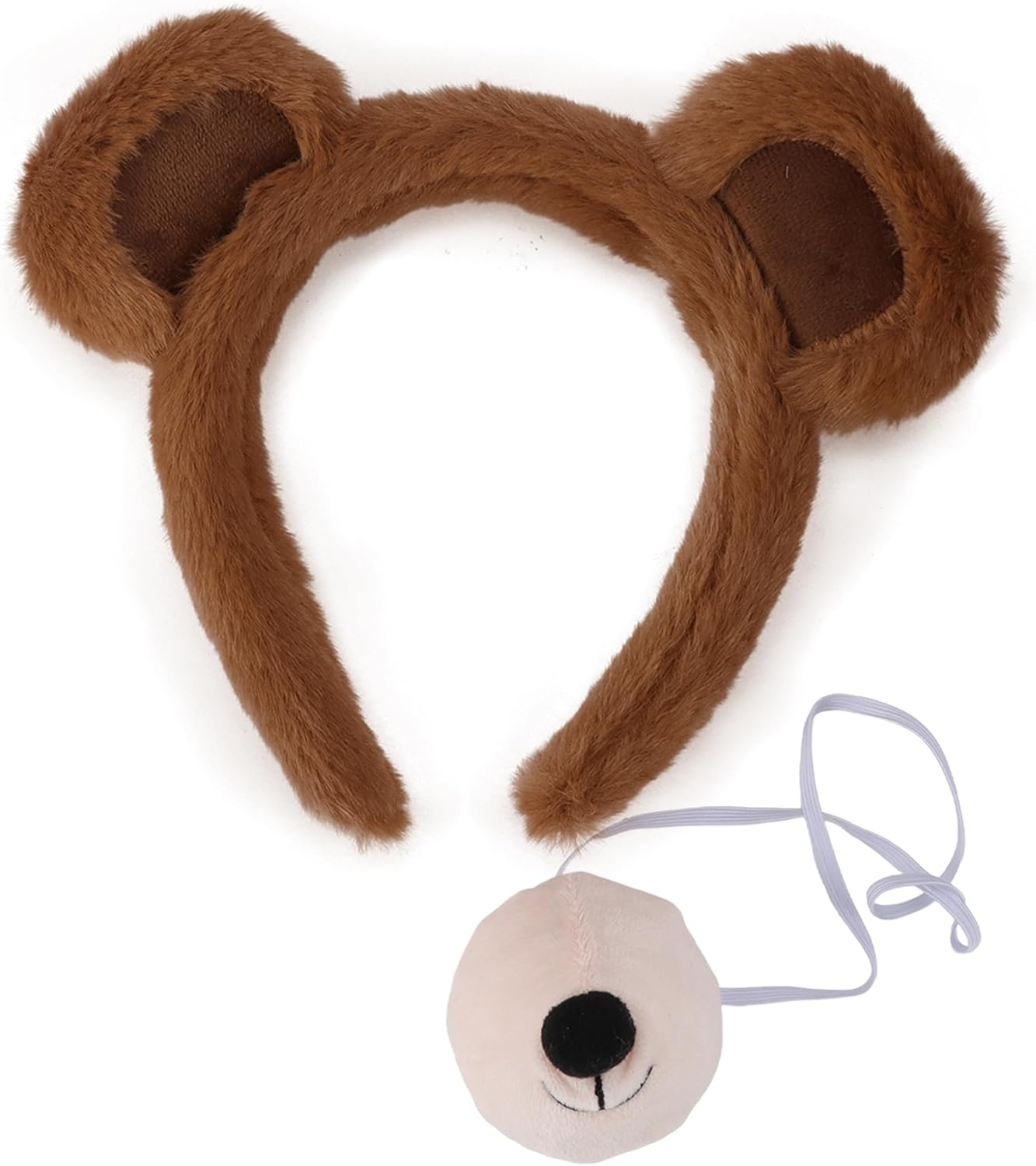 Chanaco Bear Ears Headband and Nose Set Bear Costume Adult Women Halloween Animal Costumes Cosplay Accessories Party Decorations Gifts - Image 7