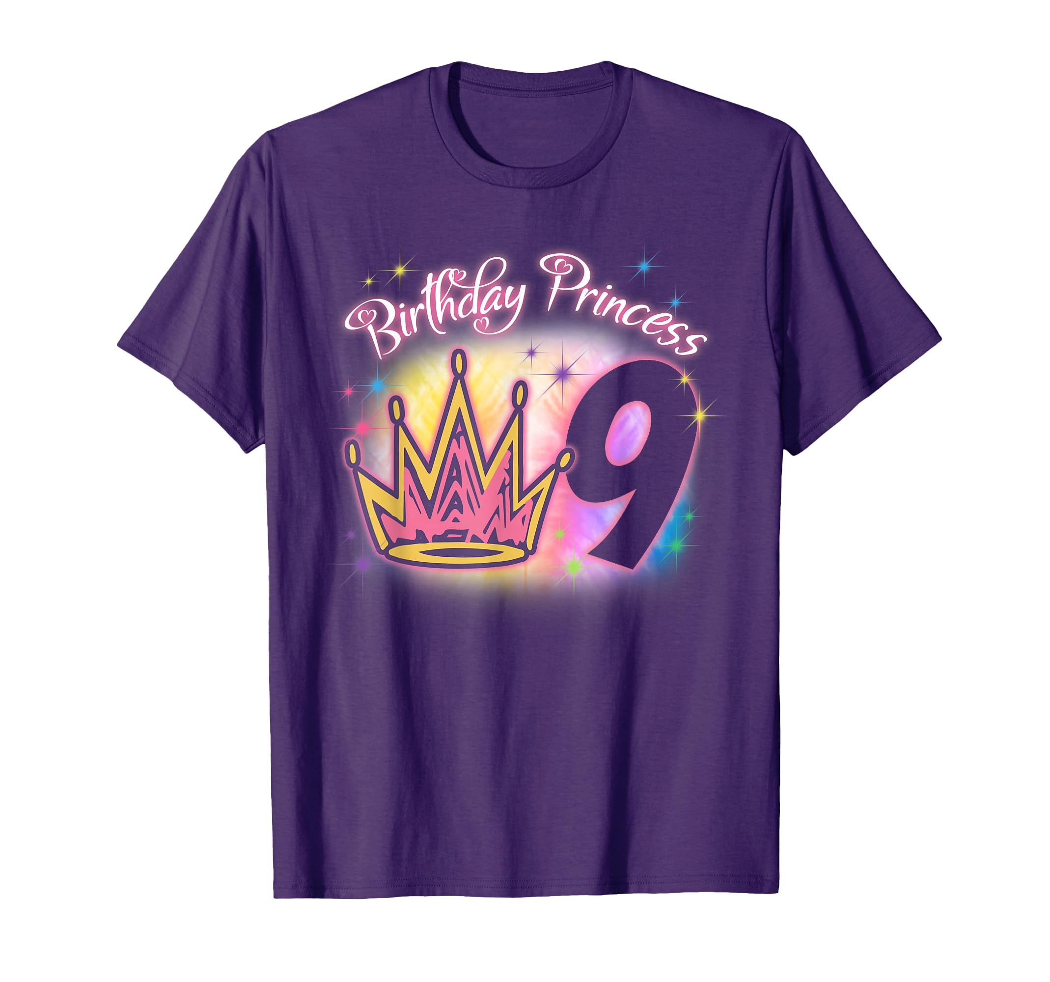 Personalized Crown 9th Birthday Princess 9 Year Old Girls T-Shirt