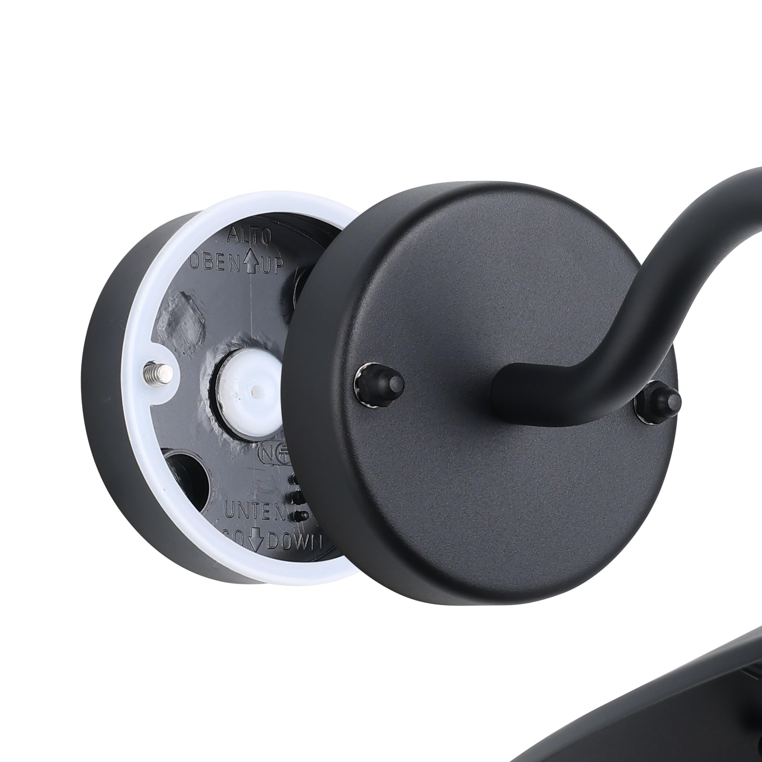 EGLO Applique murale extérieure Melgoa, éclairage d’extérieur en acier | galvanisé et verre, noir, lampe avec douille E27, IP44