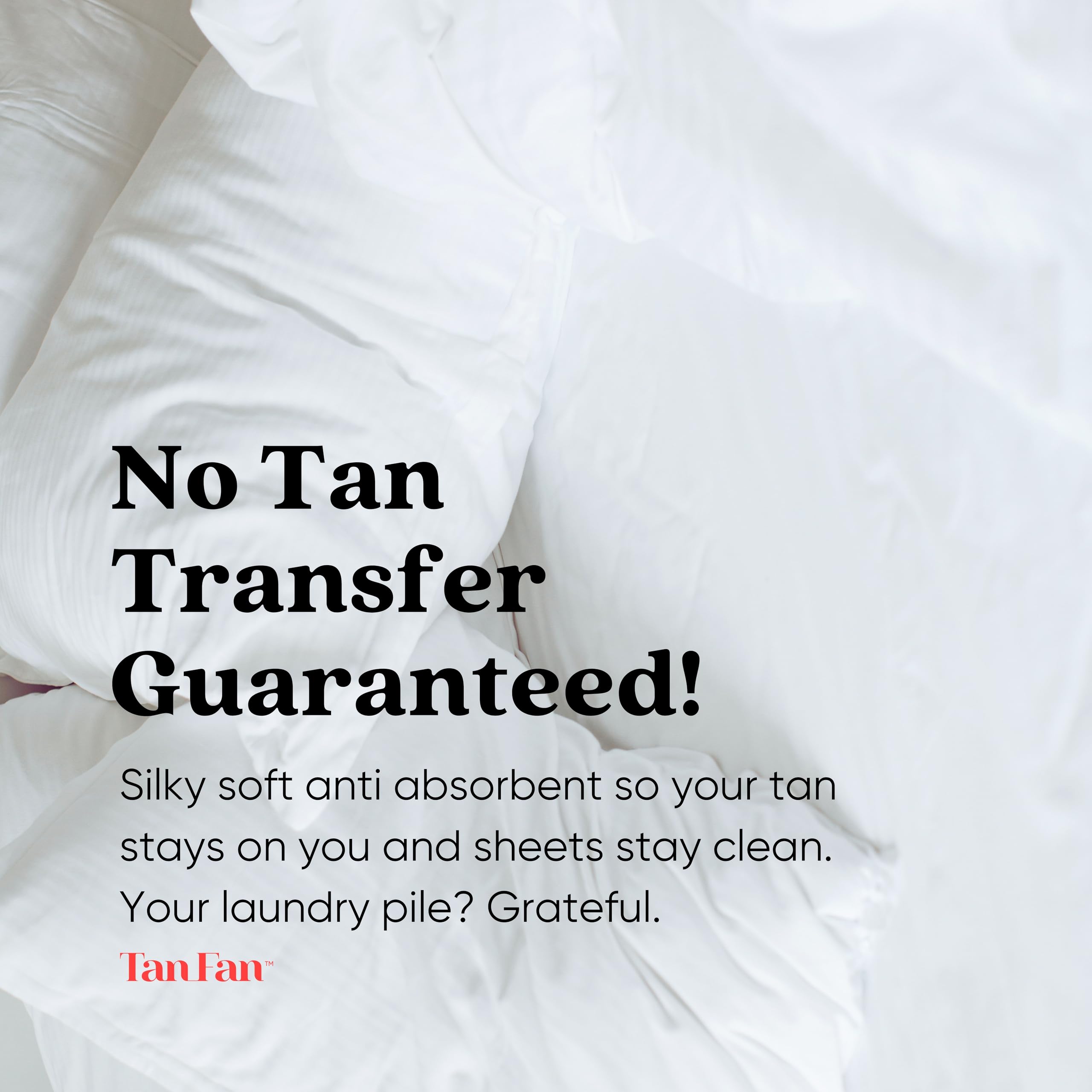 Tan Fan Saco de Dormir autobronceado, Mantiene Las sábanas limpias de Manchas de Bronceado Falso, Saco de Dormir 100% de poliéster Sedoso, no frota ni Absorbe la loción bronceadora, Ligero