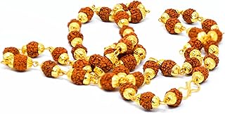 Certified Rudraksha Mala 5face(Panchmukhi) Authentic Genuine Rudraksha Beads Ornament Rosary Japa Mala Beads Necklace Puja | Prayer Beads | Meditation Beads