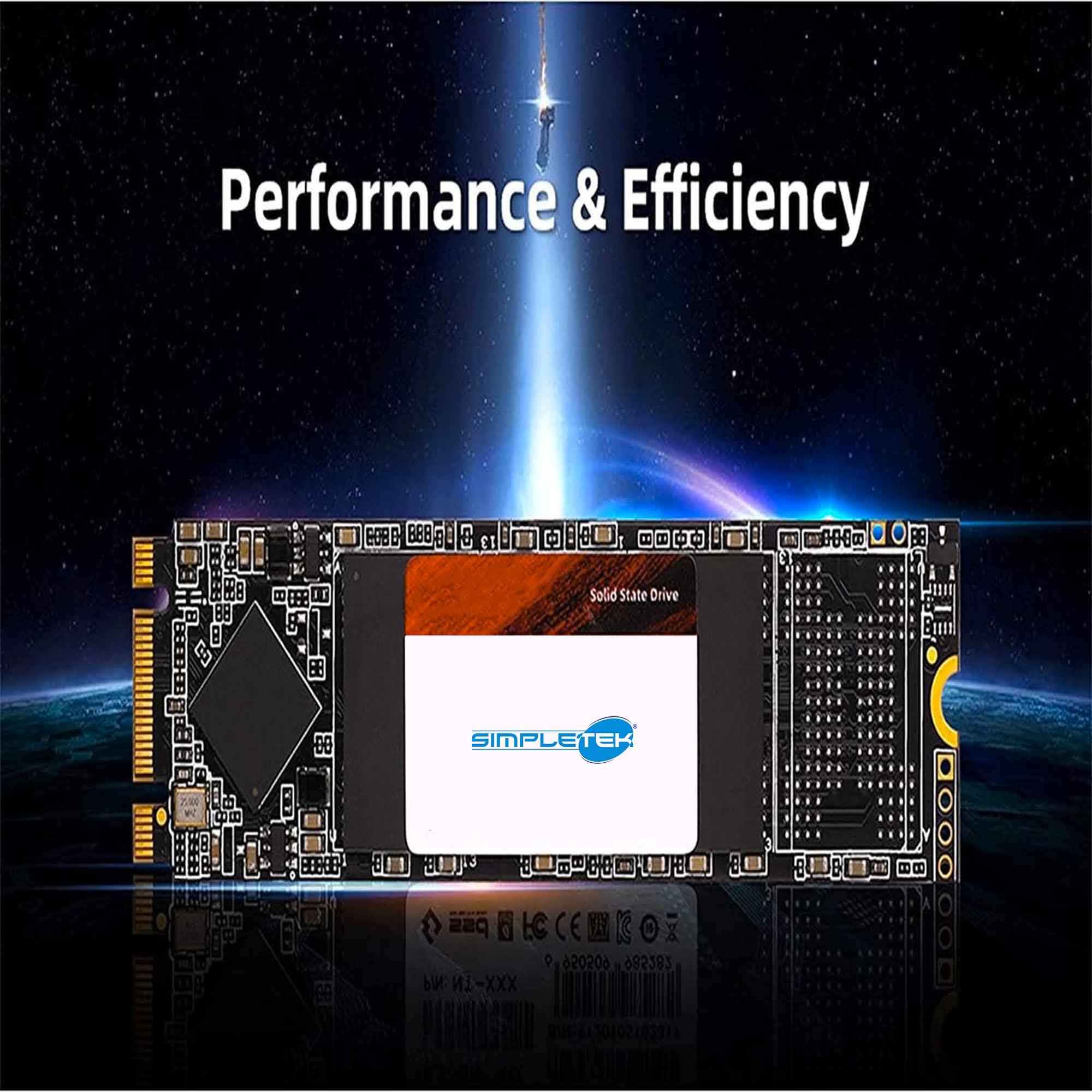 SIMPLETEK - SSD Interno M.2 SATA NGFF 2280 da 1TB (1000GB) 3D NAND | Ideale per PC Laptop Notebook Memory Vault e Compatibile con Mac