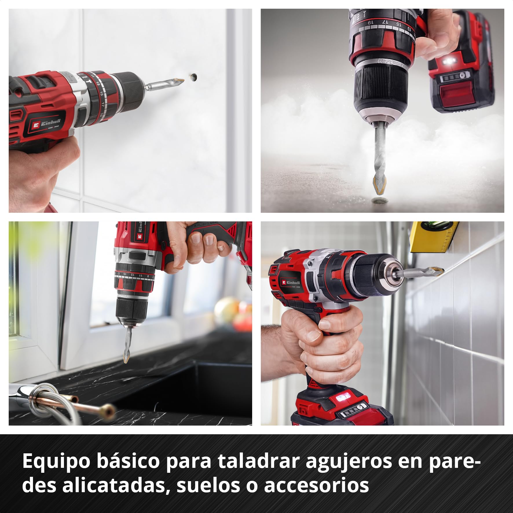 Juego de 4 brocas de porcelanico surtidas.