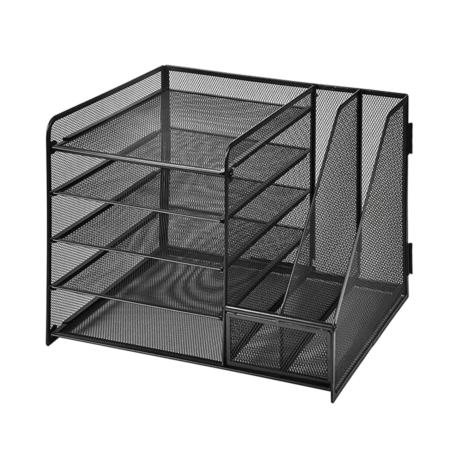 3 organizer multiuso in metallo da scrivania a 5 livelli supporto per riviste vassoio documenti per accessori scolastici organizer da scrivania in metallo