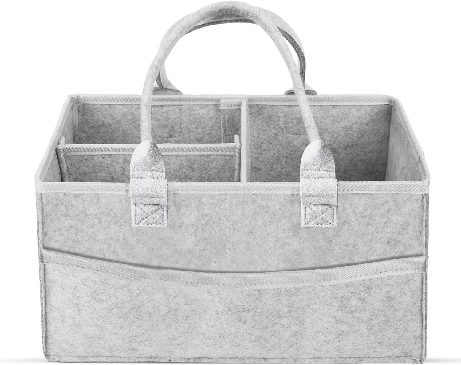 Baby Diaper Caddy Organizer with Handle Portable Diaper Organizer for Changing Table, Nursery Storage Felt Car Organizer Baby Shower Gifts Baby Essentials
