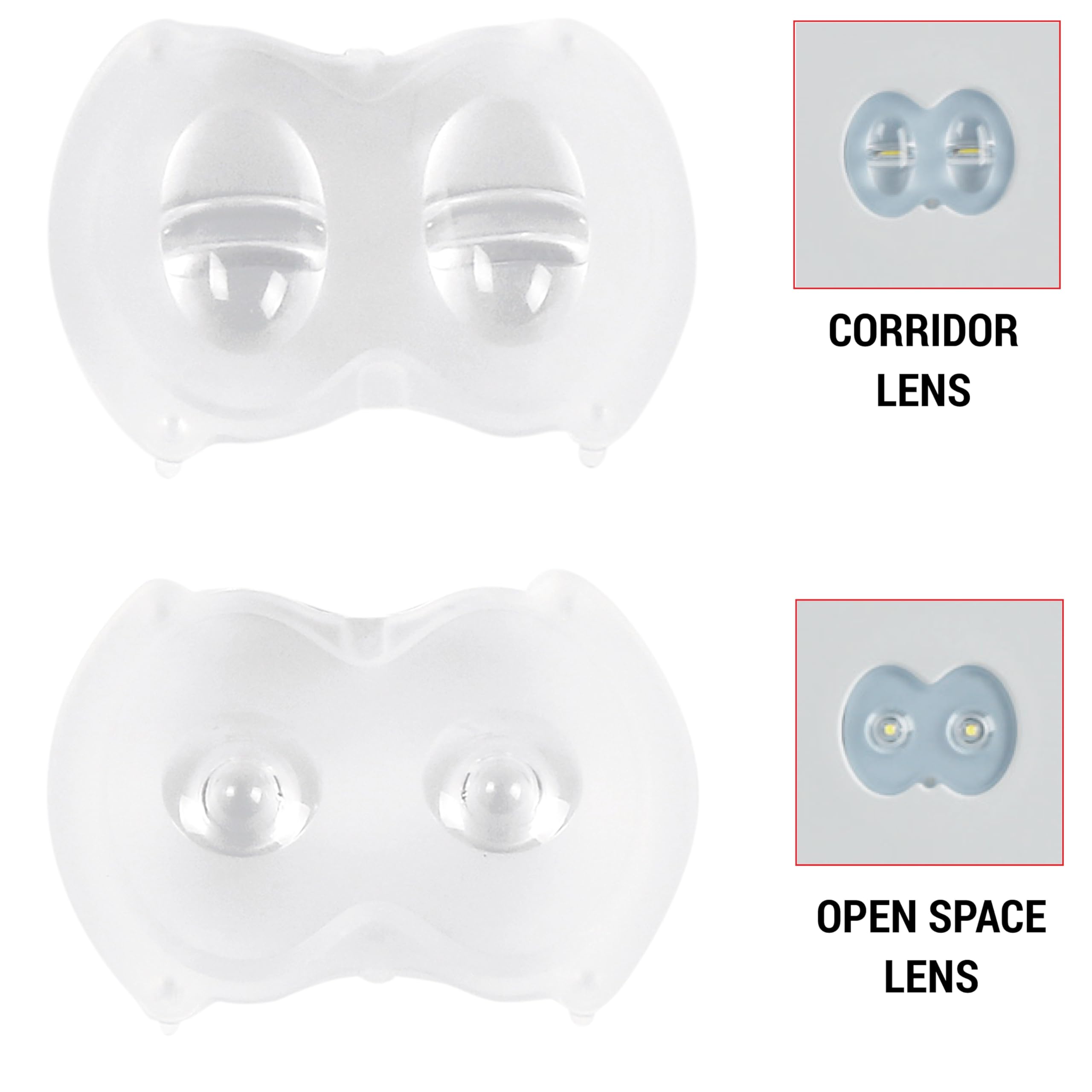EMOS - Luz LED de seguridad ORSU 6W con 2 lentes y batería - Iluminación antipánico con botón de prueba manual - Modo de emergencia 3 horas - Montaje empotrado - Luz blanca fría - Para interiores