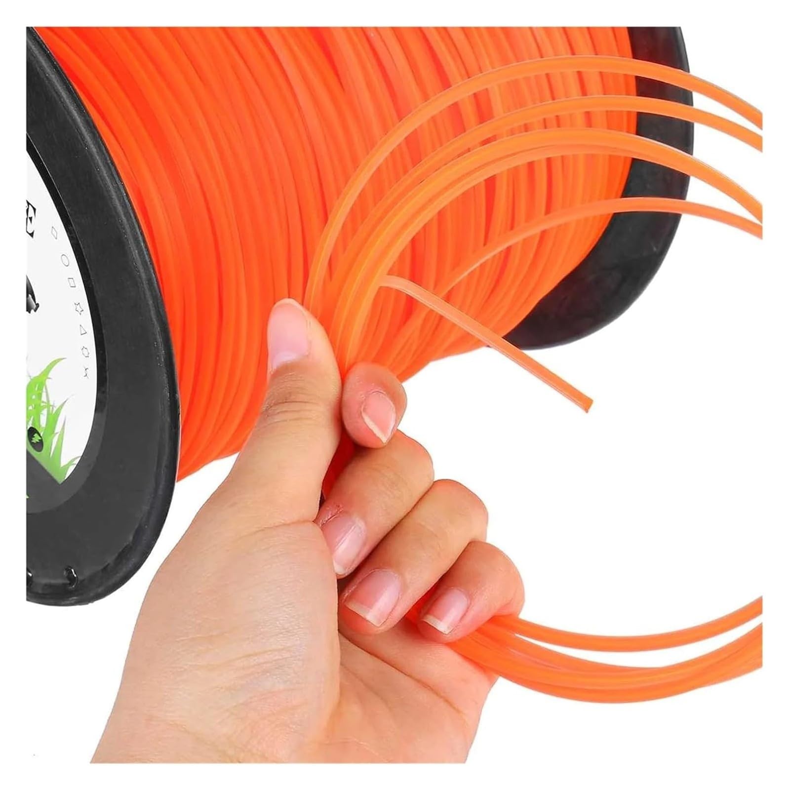 Fil de coupe 30 m/50 m 2,4 mm rond en nylon orange