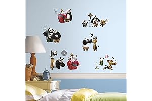 Kung Fu Panda 3 Peel and Stick Wall Decals for Kids' Room Decoration