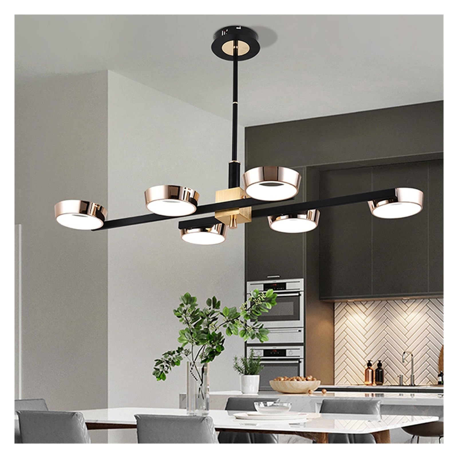 HYJAUSXB Chandelier, Modern LED Living Room Chandelier Bedroom Ceiling Light Villa Pendant Restaurant Lamp Kitchen Lighting Indoor Home Decor for Kitchens(A)