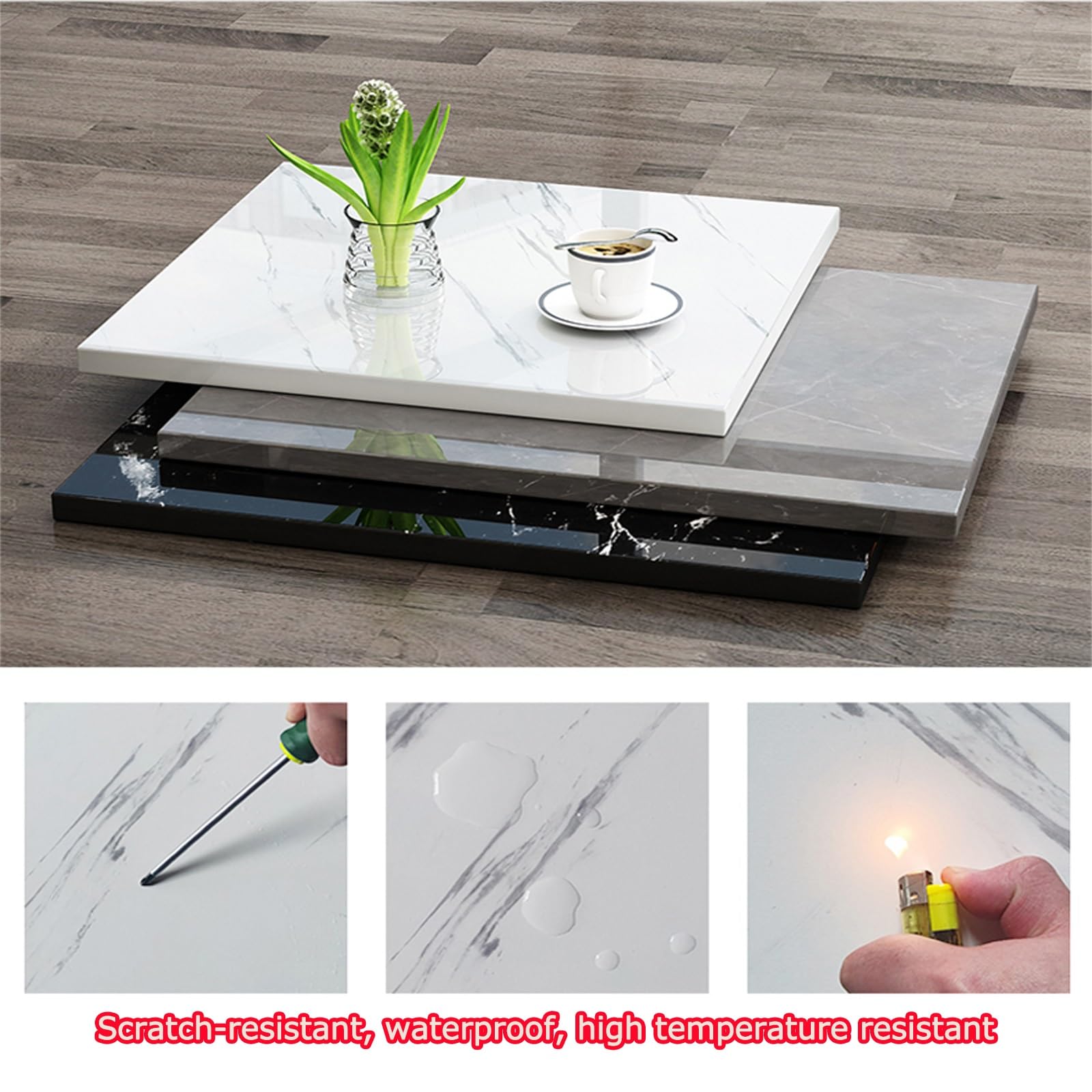 Moderne Rezeption，Rezeptionstheke Ladentheke，Rezeptionstheke Tisch，Laden-Theke，Verkaufstheke，Verstärkte Platte, Stärkere Tragfähigkeit, Große Speicherkapazität(White and Wood,Right_100CM)