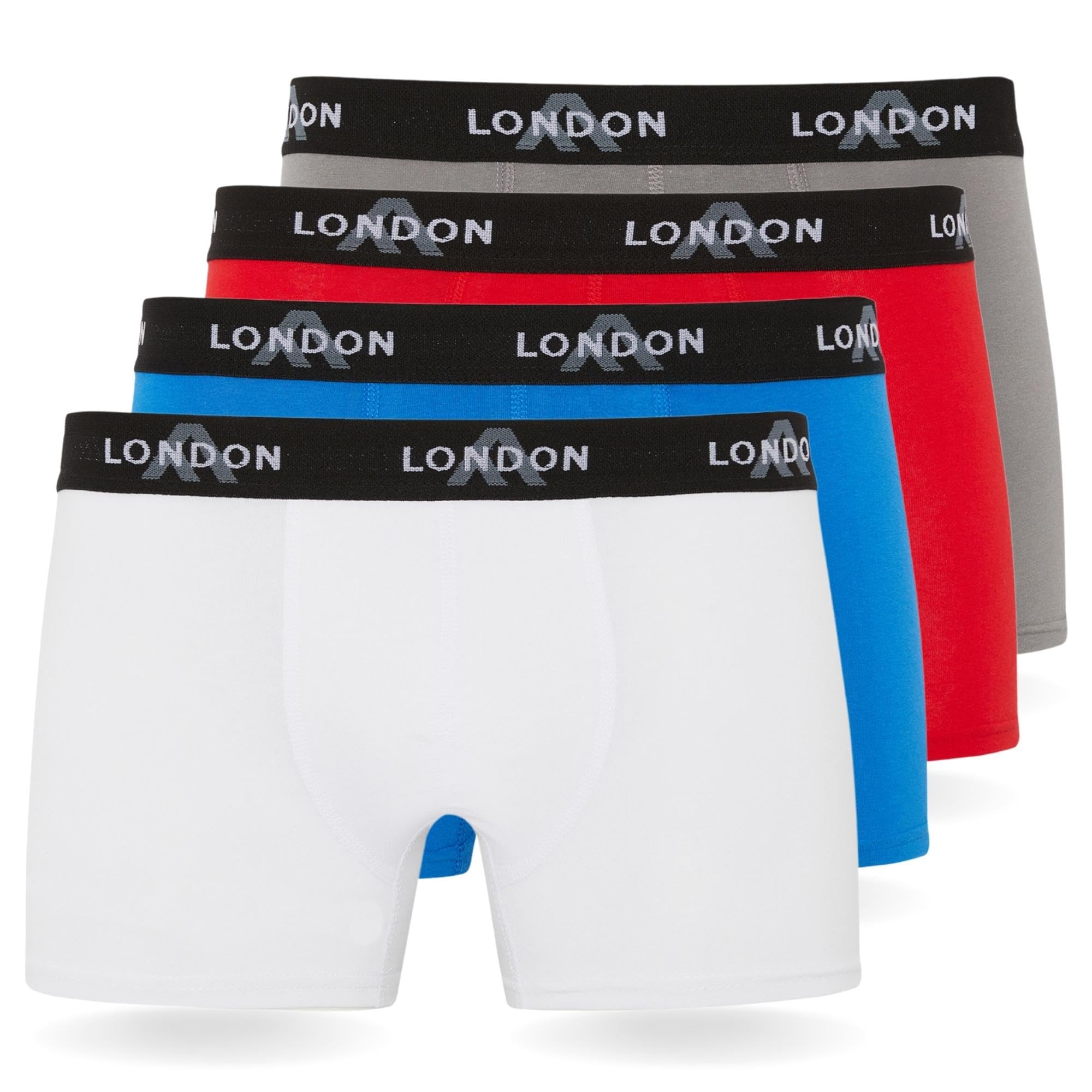FM London Pacchetto da 4/8 Mutande Uomo, Boxer Uomo Cotone, Aderenti e Confortevoli per l'Uso Quotidiano, Colori classici chiari (4 pezzi), 5XL