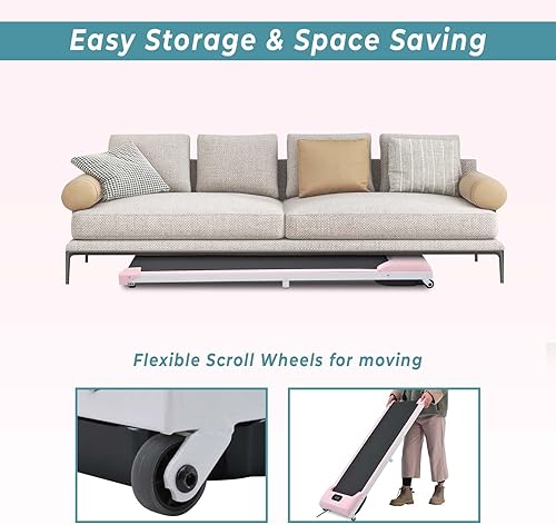 Miniatura 5 de Cinta de correr para debajo del escritorio, 2.5 HP 2 en 1, caminadora eléctrica para debajo del escritorio con aplicación Bluetooth y altavoz,