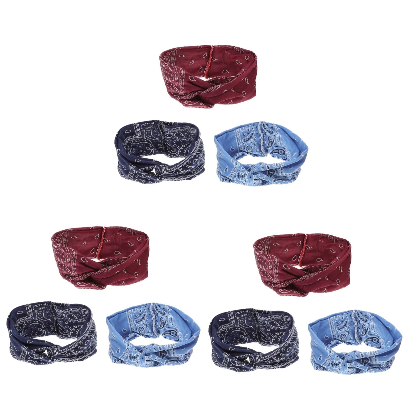 FRCOLOR 9 Unidades Cruz Diadema Ancha Diadema Yoga Diadema Ancha Ancha Bohemia Diadema Bandeau-Bandeau-Koch-cosplay Poliéster Spandex Sombreros Ancho