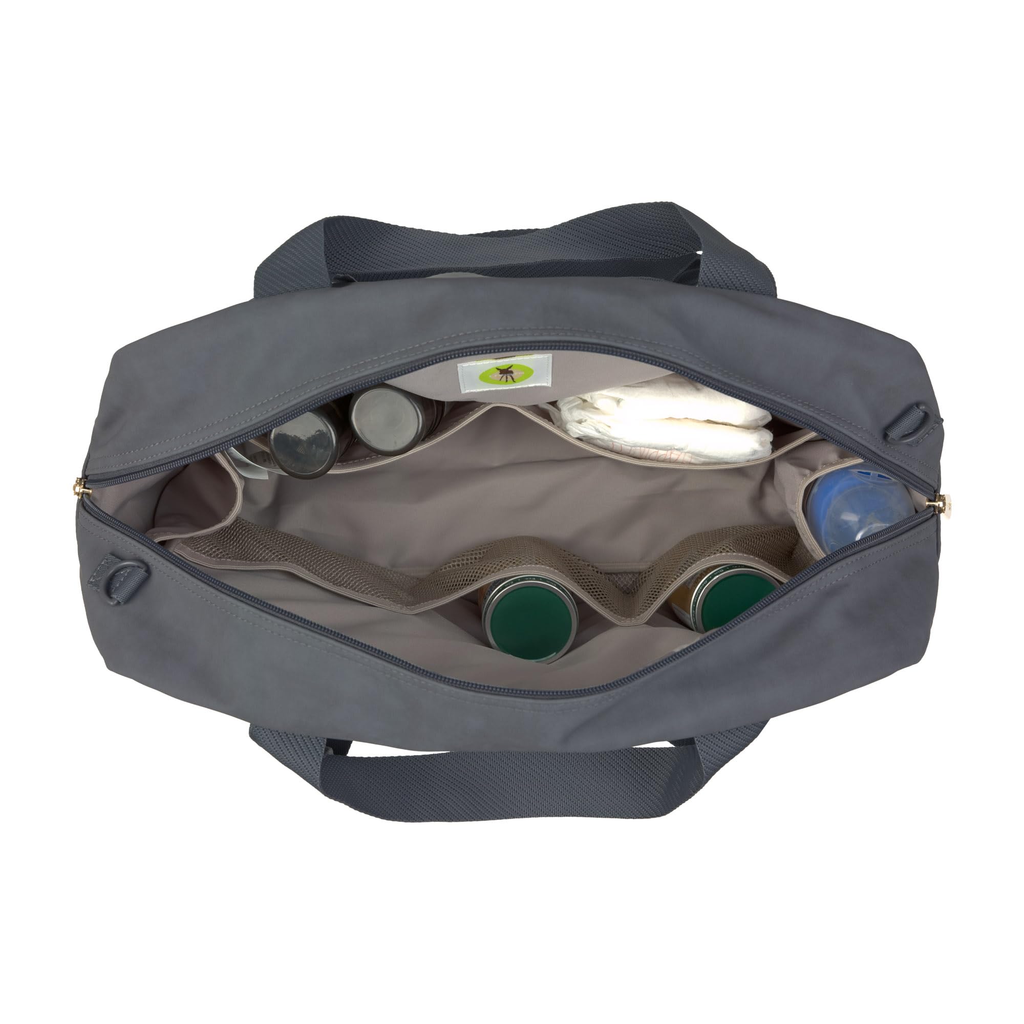LÄSSIG Baby Wickeltasche mit Wickelunterlage, wasserabweisend, Kinderwagenbefestigung, Everyday Bag anthracite