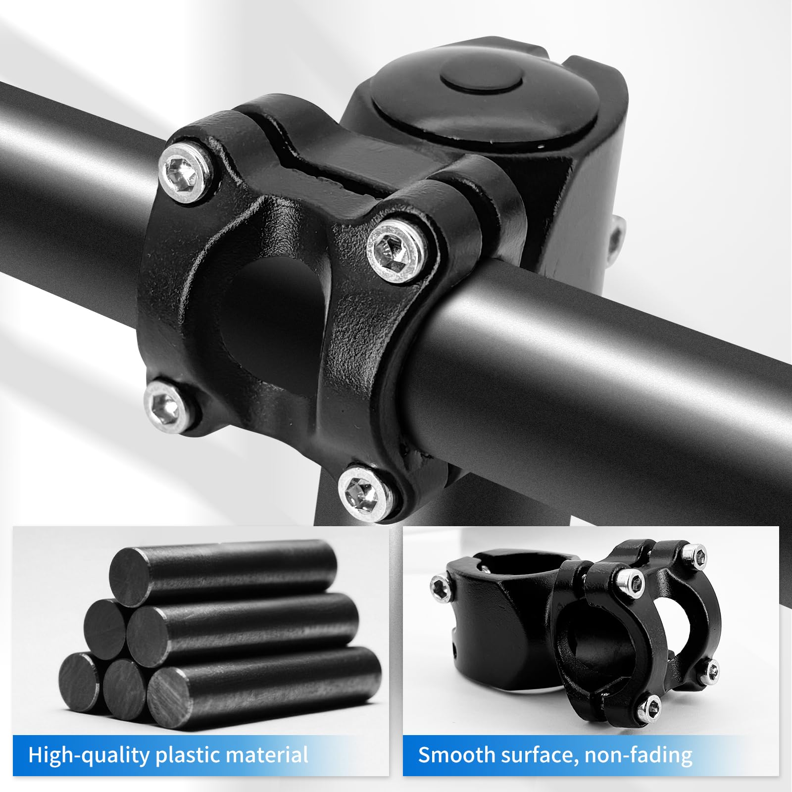 Podwyższenie kierownicy rowerowej, wspornik kierownicy rowerowej, 25,4 mm, aluminiowy, do widelca 28,6 mm, z kluczem płaskim, nadaje się do rowerów górskich, wyścigowych, trekkingowych